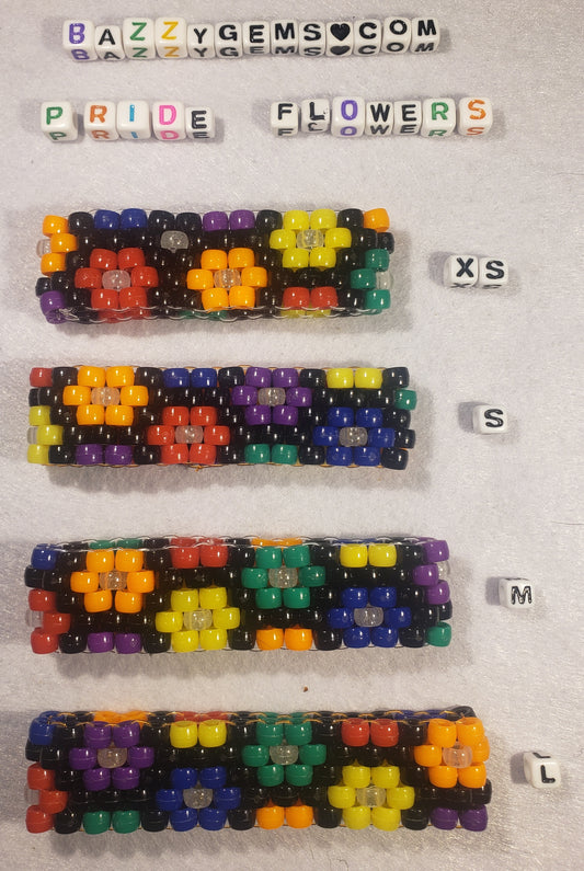 Pride Floral Pattern Bracelet (Kandi)