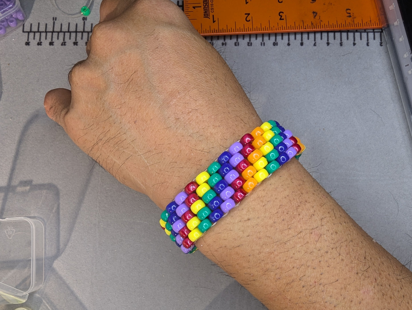 Opaque Prismatic Rainbow Bracelet