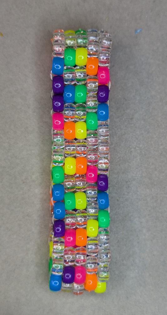 Neon Rainbow Heart Glow Bracelet