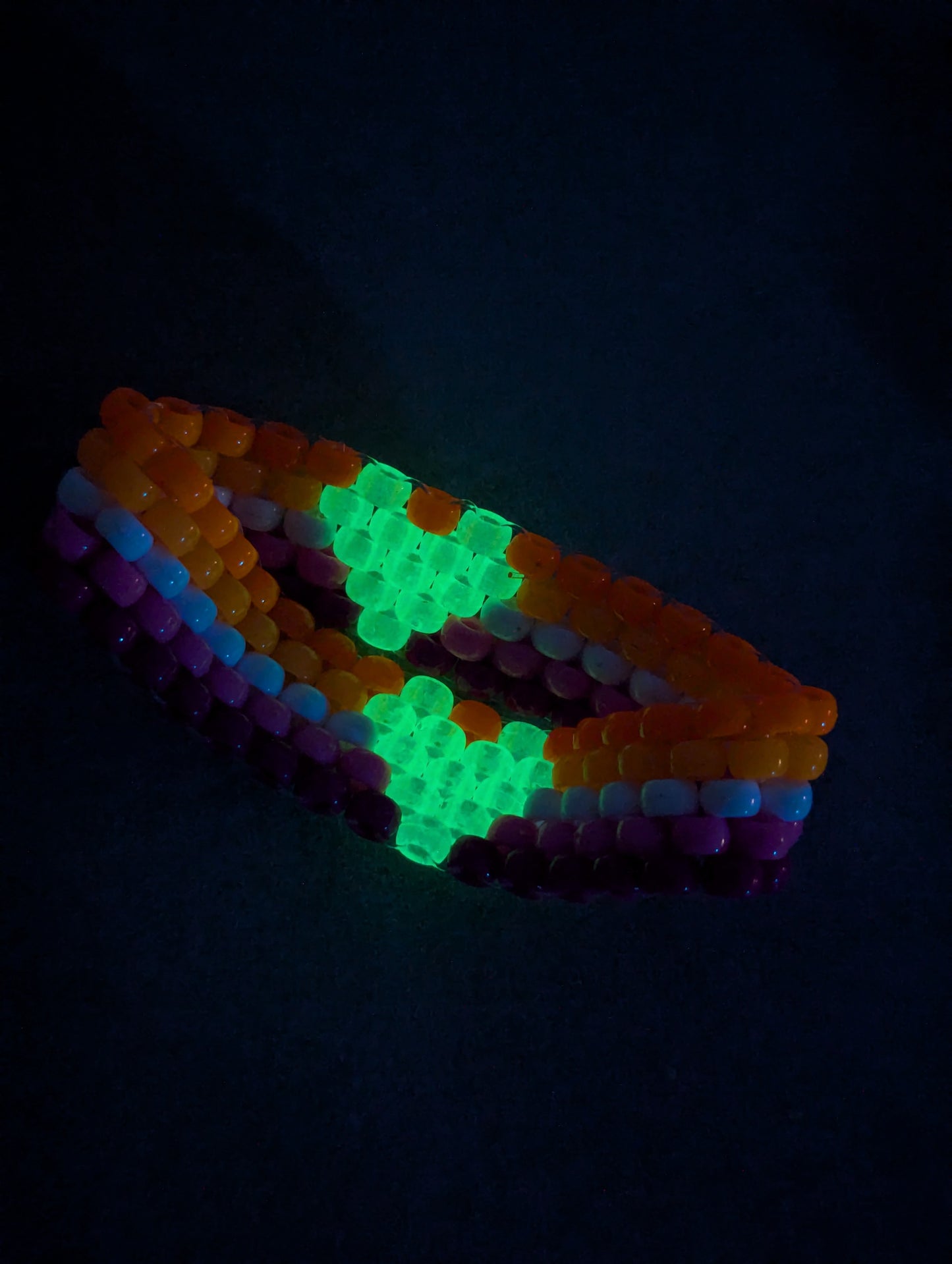 Lesbian Pride Bracelet with Glowing Heart