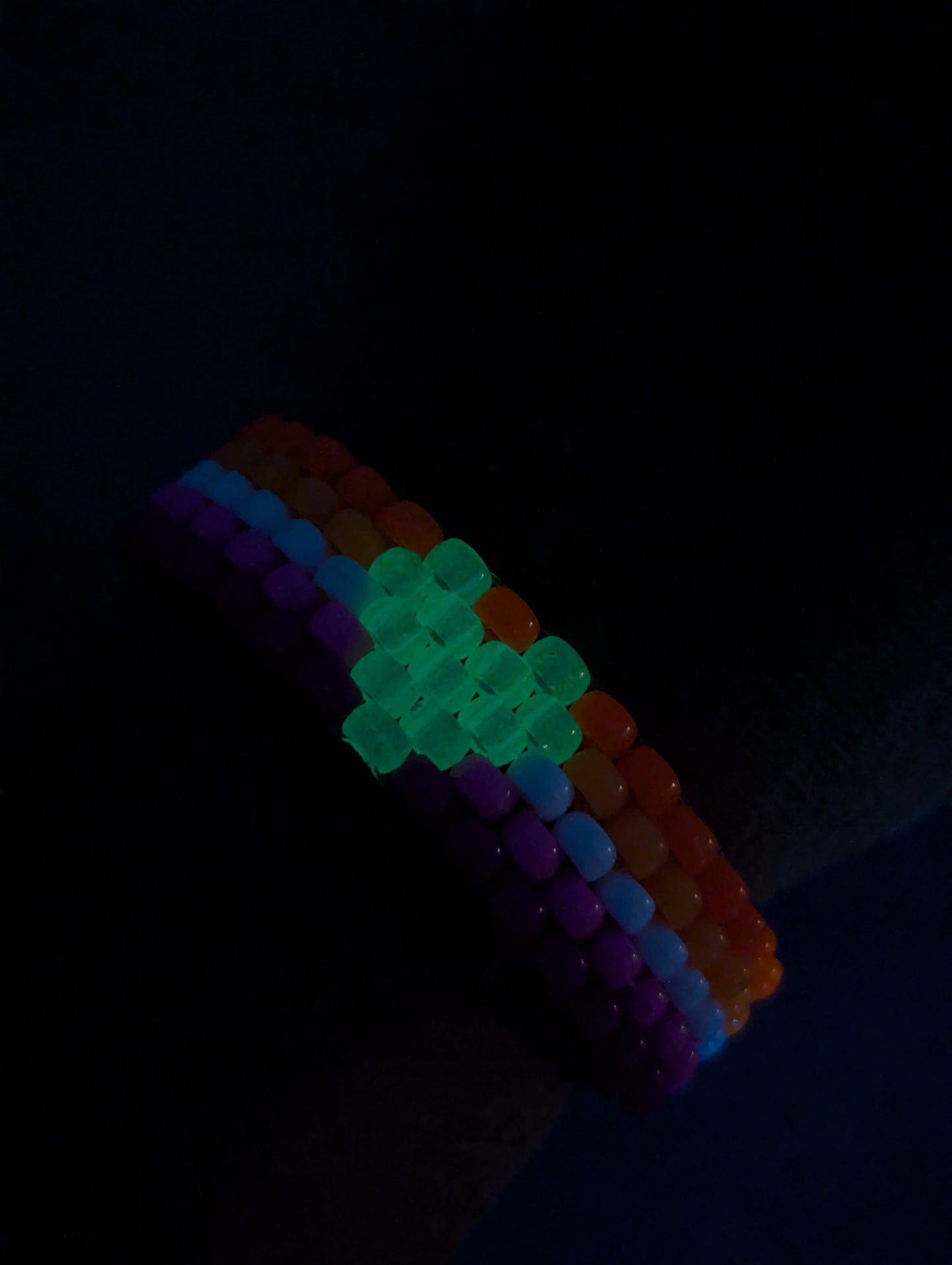 Lesbian Pride Bracelet with Glowing Heart