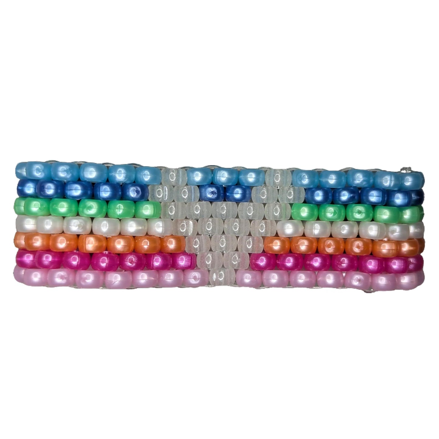 Queer Pride Bracelet with Glow in Dark Hearts